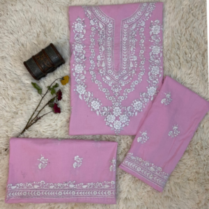 Baby pink chikankari shirt and trouser