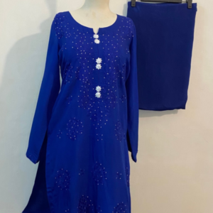 Cobalt Blue Chikankari & Mukesh Work 3pcs