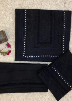 Elegant black hand embroidered tarkashi & mirror work