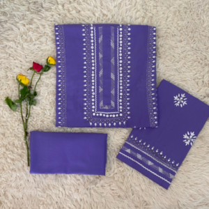 Lilac handmade embroidery of Tarkashi & katcha Tanka