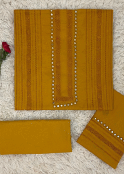 Mustard handcrafted Tarkashi & Mirror work