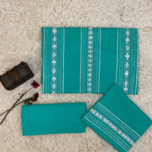 Sophisticated turquoise hand embroidered tarkashi