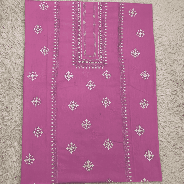 Light pink handmade embroidery of Tarkashi & katcha Tanka - Image 2