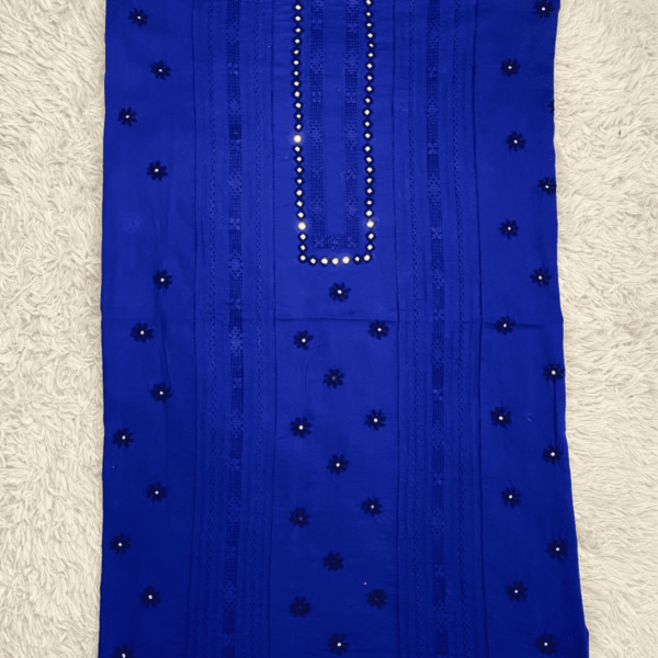 Cobalt blue handcrafted Tarkashi & Mirror work - Image 2