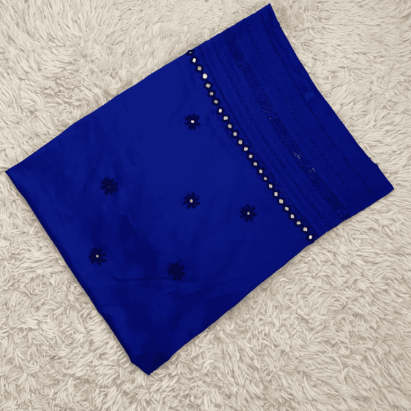 Cobalt blue handcrafted Tarkashi & Mirror work - Image 4
