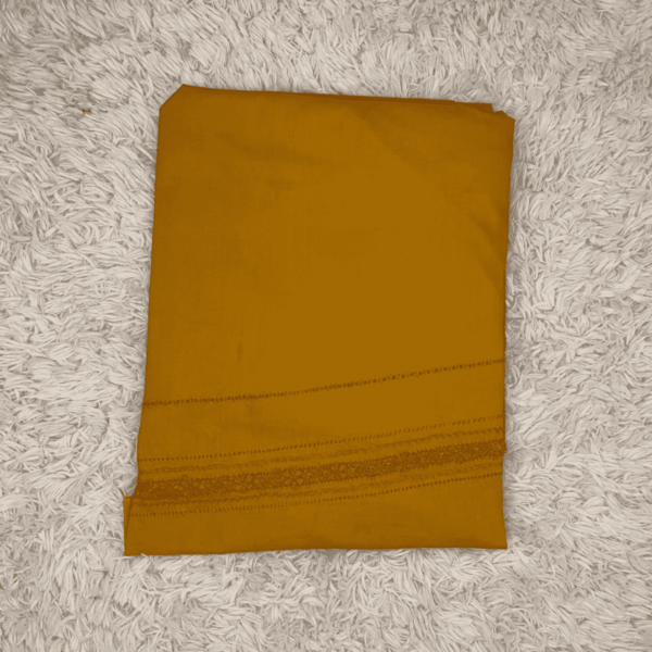 Elegant mustard hand embroidered tarkashi & mirror work - Image 4