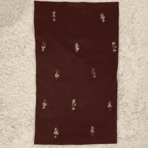 Lavish chocolate brown hand embroidered Tarkashi & Mirror work - Image 3