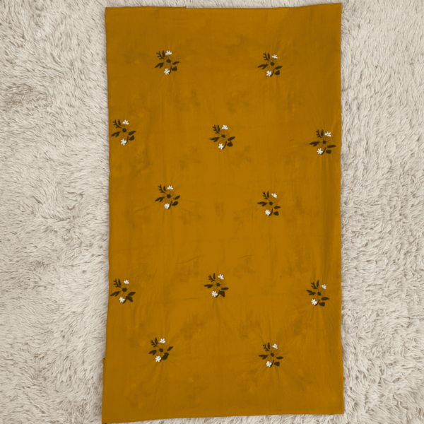 Handcrafted Mustard Geometric Pattern Tarkashi Set - Image 3