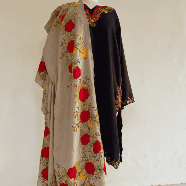 Embroidered pashmina shawl