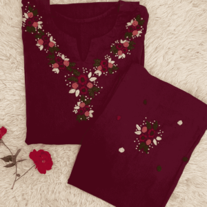 Maroon Khaddar Suit