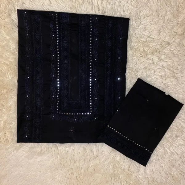 Intricate Black Hand Embroidered Mirror Work Outfit