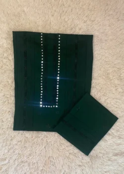 Forest Green Tarkashi Panel Shirt