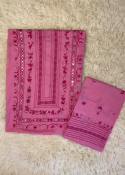 Pink Tarkashi & Mirror Work