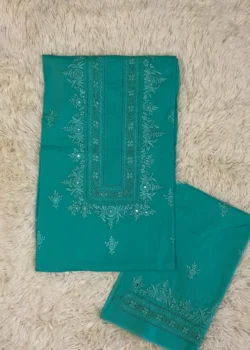 Turquoise Tarkashi daman shirt