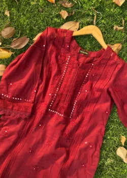 Maroon Tarkashi handcrafted