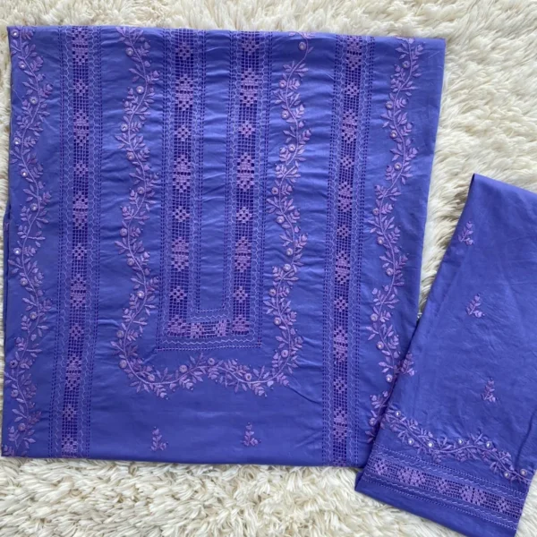 Elegant Lilac Tarkashi & Mirror Work Outfit