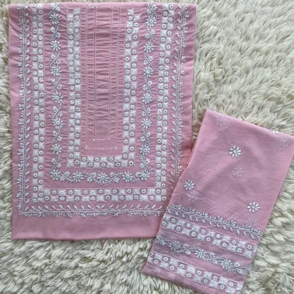 Pink handmade Tukri Tarkashi set